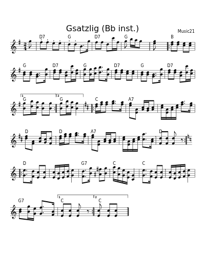 Gsatzlig (Bb inst.)