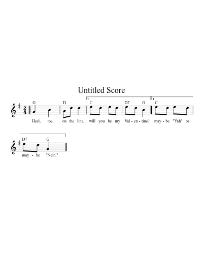 Polka Heel and Toe DG 32 2 (Version 3) sheet music preview