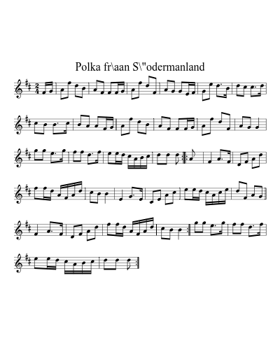 Polka fr\aan S\"odermanland (Version 2)