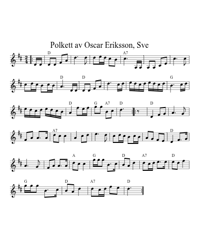 Polkett av Oscar Eriksson, Sve