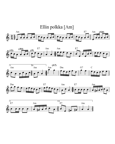 Ellin polkka  [Am] (Version 7)