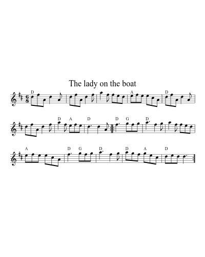 The lady on the boat sheet music preview