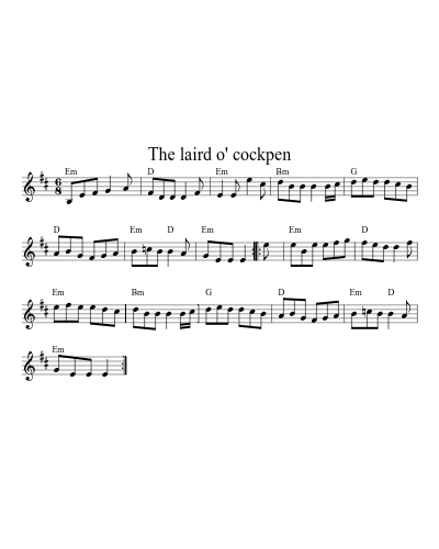 The laird o' cockpen sheet music preview