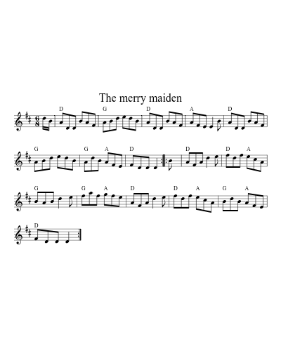 The merry maiden sheet music preview