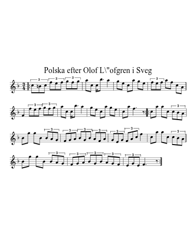 Polska efter Olof L\"ofgren i Sveg