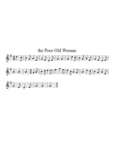 The Poor Old Woman (Version 4)