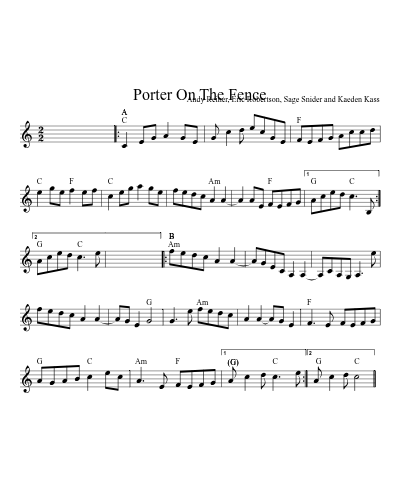 Porter On The Fence (Version 3)