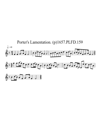 Porter's Lamentation. (p)1657.PLFD.159