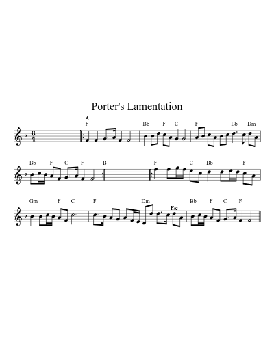 Porter's Lamentation (Version 2)