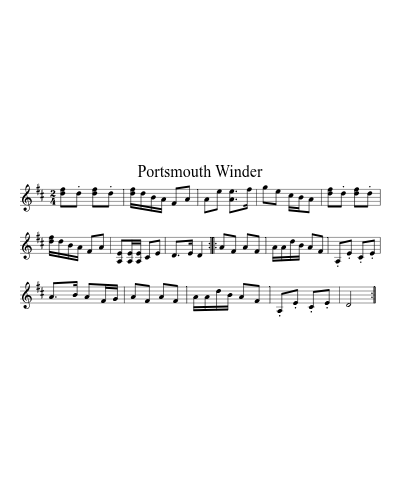 Portsmouth Winder sheet music preview
