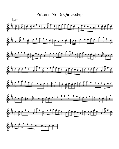 Potter's No. 6 Quickstep