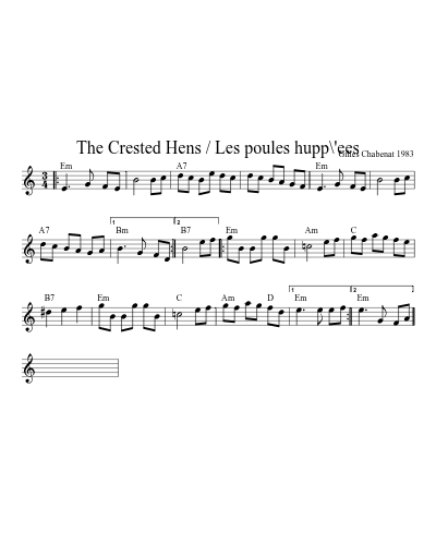 The Crested Hens / Les poules huppées