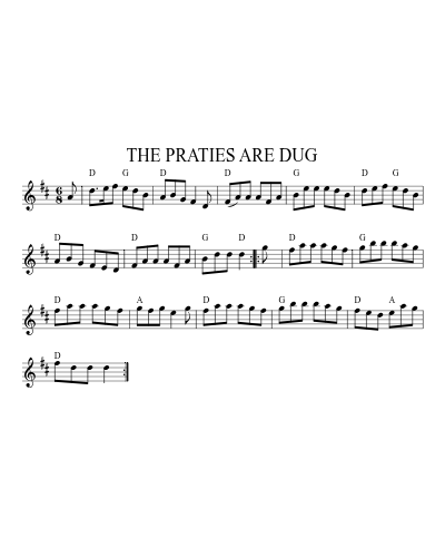 THE PRATIES ARE DUG sheet music preview