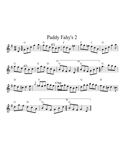 Paddy Fahy's 2 (Version 2)