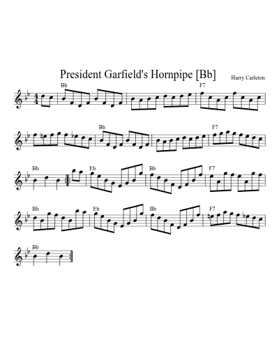 President Garfield's Hornpipe  [Bb] (Version 3)