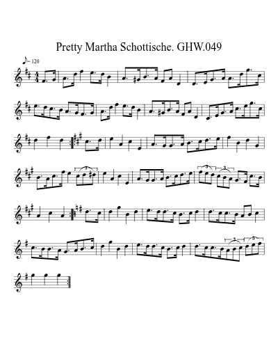 Pretty Martha Schottische. GHW.049 (Version 2) preview