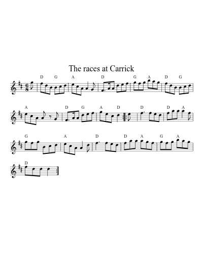 The races at Carrick sheet music preview