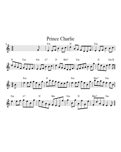 Prince Charlie (Version 3) sheet music preview