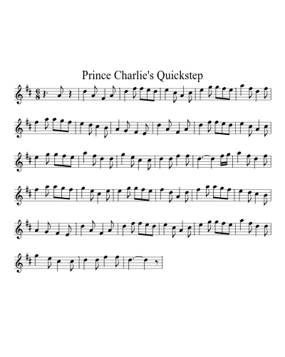 Prince Charlie's Quickstep sheet music preview