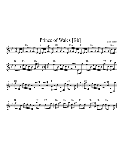 Prince of Wales   [Bb] sheet music preview