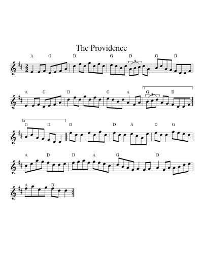 The Providence (Version 2) sheet music preview