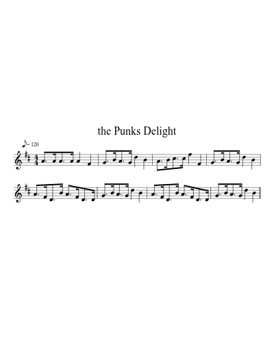 The Punks Delight (Version 2) sheet music preview