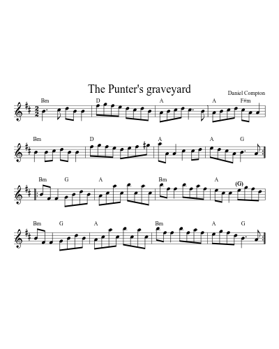 The Punter's graveyard (Version 2) sheet music preview