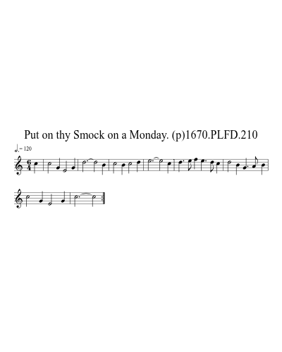 Put on thy Smock on a Monday. (p)1670.PLFD.210