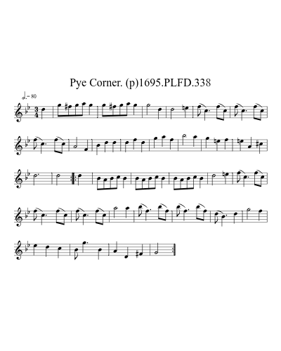 Pye Corner. (p)1695.PLFD.338