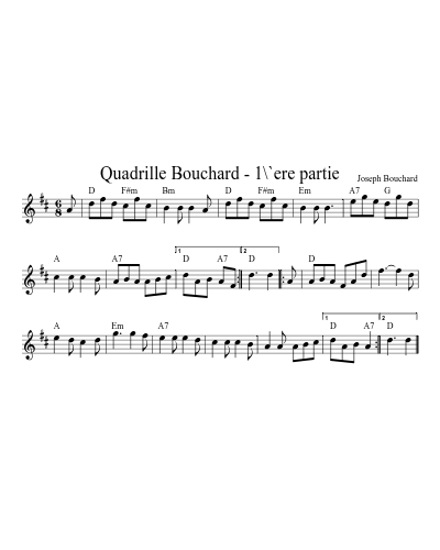 Quadrille de l'\^Ile d'Orl\'eans, Partie 2 preview