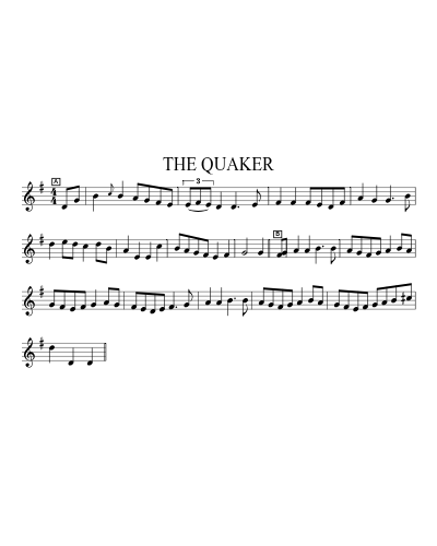 The Quaker (Version 2) sheet music preview