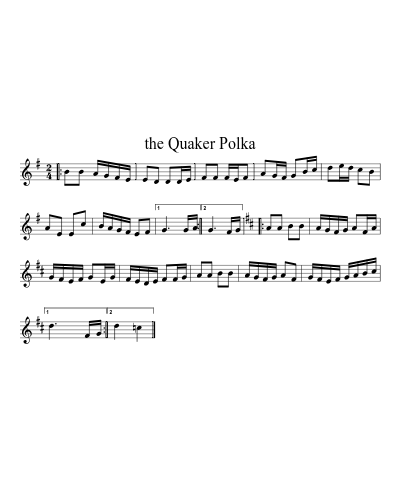 the Quaker Polka sheet music preview