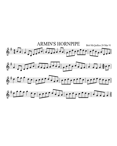ARMIN'S HORNPIPE sheet music preview