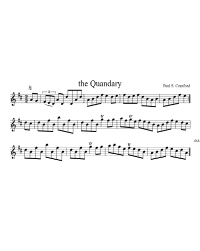 the Quandary sheet music preview