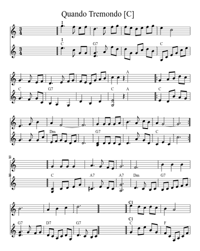 Quando Tremondo   [C] (Version 2)