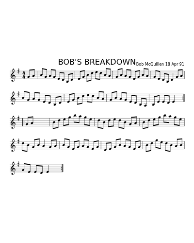 BOB'S BREAKDOWN