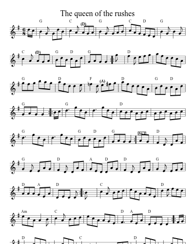 The Queen Of The Rushes (Version 3) sheet music preview