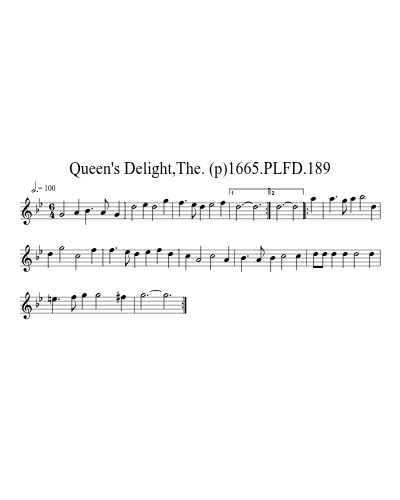 Queen's Delight,The. (p)1665.PLFD.189