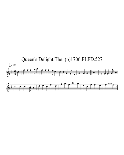 Queen's Delight,The. (p)1706.PLFD.527