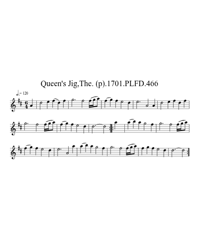 Queen's Jig,The. (p).1701.PLFD.466