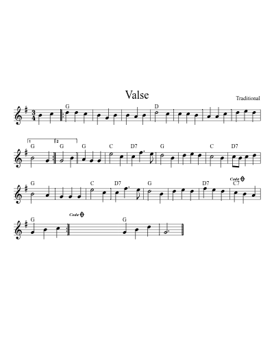 Valse sheet music preview
