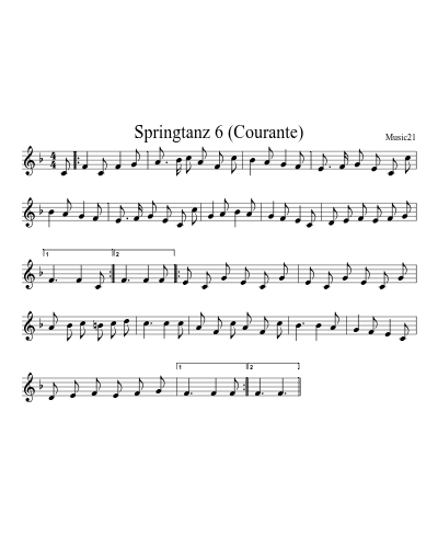 Springtanz 6 (Courante) preview