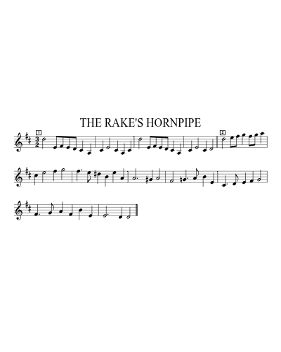 the Rake's Hornpipe (Version 2) sheet music preview