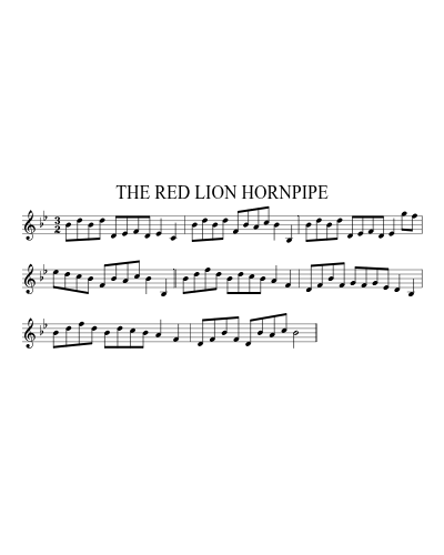 THE RED LION HORNPIPE sheet music preview