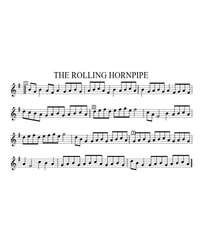 THE ROLLING HORNPIPE sheet music preview