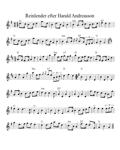 Reinlender efter Harald Andreasson