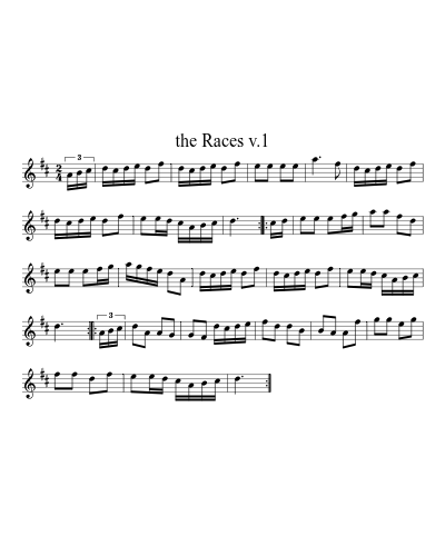 The Races v.1 (Version 2) sheet music preview