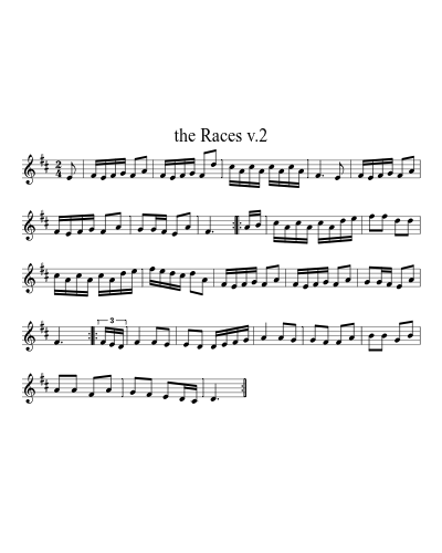The Races v.2 (Version 2) sheet music preview