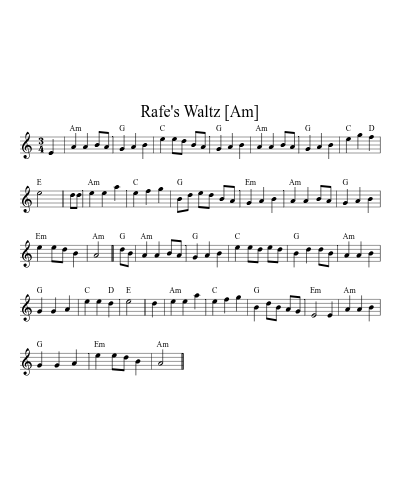 Rafe's Waltz [Am]