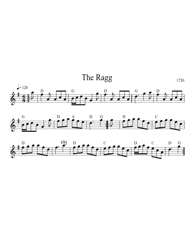 The Ragg sheet music preview